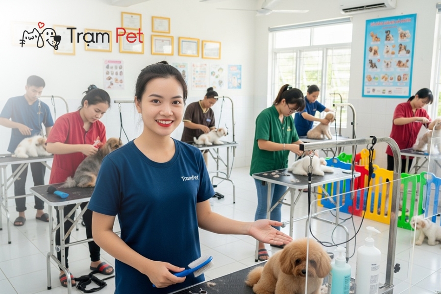 Nhân viên grooming với mức lương từ 6-10 triệu đồng mỗi tháng