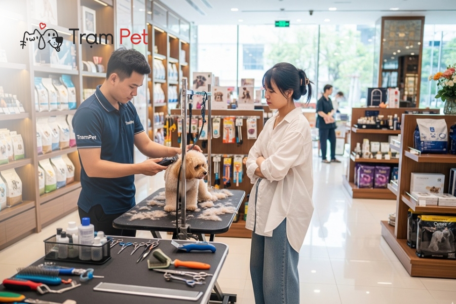 Hướng dẫn chăm sóc bộ lông cho chó đúng cách từ chuyên gia đào tạo grooming Trạm Pet
