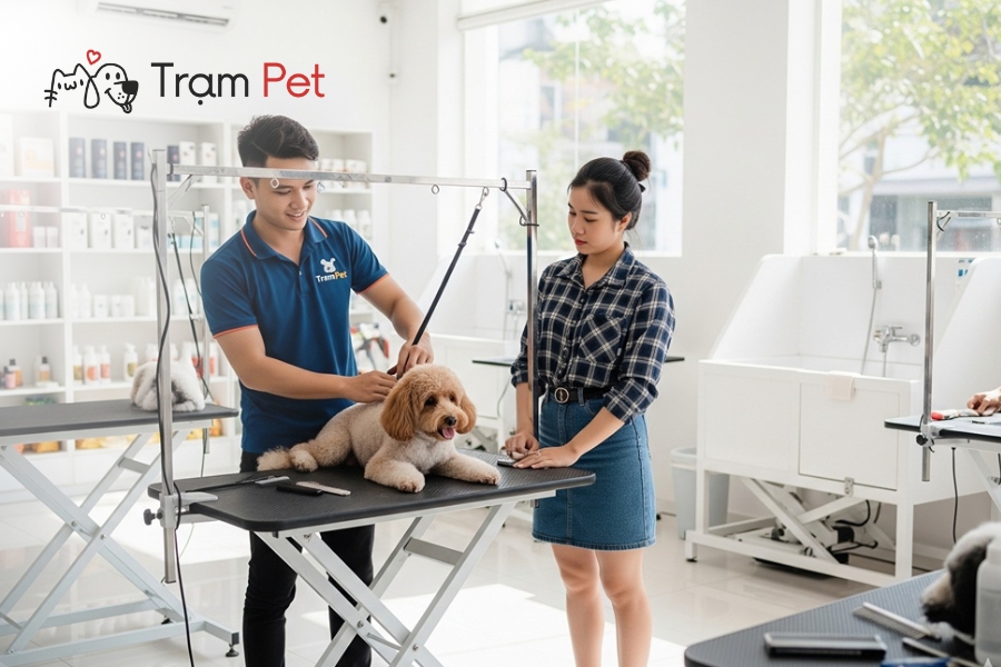 Môi trường làm việc ảnh hưởng đến thu nhập của thợ grooming
